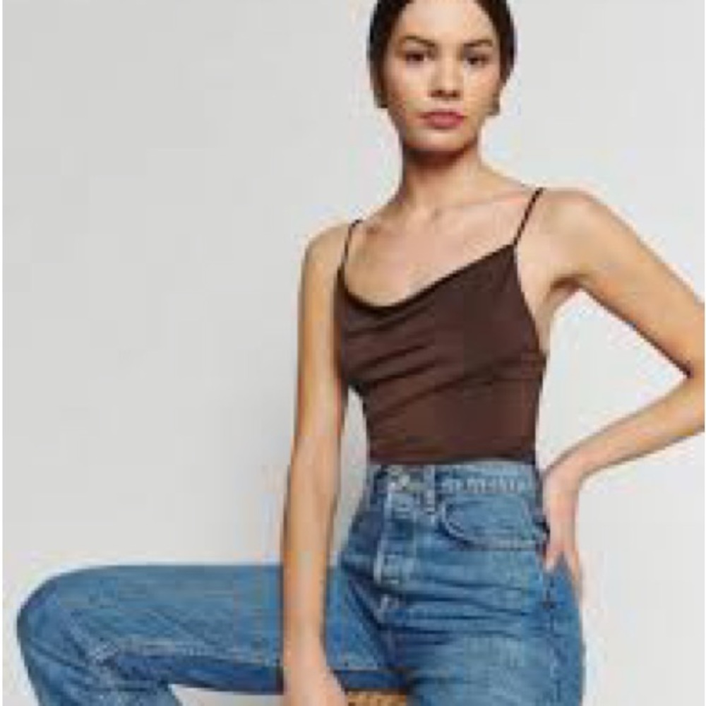 NYT Reformation Emmett top in Cafe brown